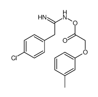 [(Z)-[1-amino-2-(4-chlorophenyl)ethylidene]amino] 2-(3-methylphenoxy)acetate结构式