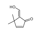 5-(hydroxymethylidene)-4,4-dimethylcyclopent-2-en-1-one结构式