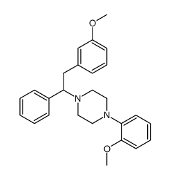 1-(2-methoxyphenyl)-4-[2-(3-methoxyphenyl)-1-phenylethyl]piperazine Structure