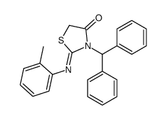 3-benzhydryl-2-(2-methylphenyl)imino-1,3-thiazolidin-4-one结构式