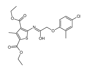 diethyl 5-[[2-(4-chloro-2-methylphenoxy)acetyl]amino]-3-methylthiophene-2,4-dicarboxylate结构式