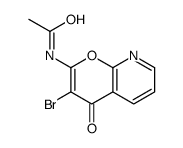 N-(3-bromo-4-oxopyrano[2,3-b]pyridin-2-yl)acetamide结构式