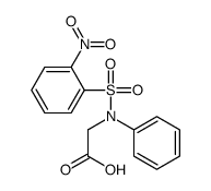2-(N-(2-nitrophenyl)sulfonylanilino)acetic acid Structure