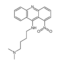 N,N-Dimethyl-N'-(1-nitro-acridin-9-yl)-butane-1,4-diamine结构式