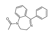 1-(5-phenyl-2,3-dihydro-1,4-benzodiazepin-1-yl)ethanone Structure