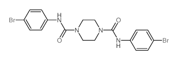 N,N-bis(4-bromophenyl)piperazine-1,4-dicarboxamide结构式