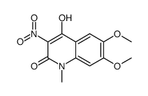 4-hydroxy-6,7-dimethoxy-1-methyl-3-nitroquinolin-2-one结构式