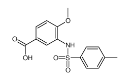 4-methoxy-3-[(4-methylphenyl)sulfonylamino]benzoic acid结构式