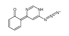 6-(4-azido-1H-pyrimidin-6-ylidene)cyclohexa-2,4-dien-1-one结构式