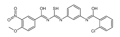 N-[[3-[(2-chlorobenzoyl)amino]phenyl]carbamothioyl]-4-methoxy-3-nitrobenzamide Structure