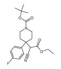 4-[(1-cyano-1-ethoxycarbonyl)-methyl]-4-(4-fluorophenyl)-piperidine-1-carboxylic acid tert-butyl ester Structure