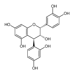 (2R,3R,4S)-4-(2,4-dihydroxyphenyl)-2-(3,4-dihydroxyphenyl)chroman-3,5,7-triol Structure