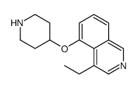 4-ethyl-5-piperidin-4-yloxyisoquinoline结构式