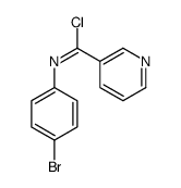 N-(4-bromophenyl)pyridine-3-carboximidoyl chloride Structure