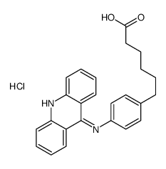 6-[4-(acridin-10-ium-9-ylamino)phenyl]hexanoic acid,chloride Structure