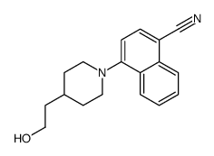 4-[4-(2-hydroxyethyl)piperidin-1-yl]naphthalene-1-carbonitrile结构式