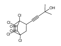 1,4,5,6-Tetrachloro-7-(3-hydroxy-3-methyl-but-1-ynyl)-bicyclo[2.2.2]oct-5-ene-2,3-dione结构式