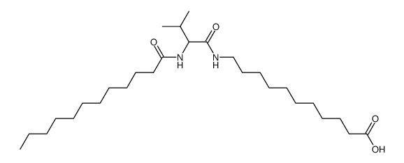 11-{[(2R,S)-2-(dodecanoylamino)-3-methylbutanoyl]amino}undecanoic acid结构式