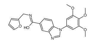 N-(furan-2-ylmethyl)-1-(3,4,5-trimethoxyphenyl)benzimidazole-5-carboxamide结构式