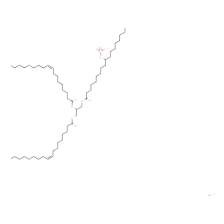 sodium 1-[[[1-oxo-10-(sulphonatooxy)octadecyl]oxy]methyl]-1,2-ethanediyl dioleate Structure