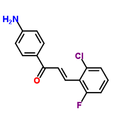 (2E)-1-(4-Aminophenyl)-3-(2-chloro-6-fluorophenyl)-2-propen-1-one结构式