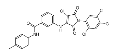 3-[[4-chloro-2,5-dioxo-1-(2,4,5-trichlorophenyl)pyrrol-3-yl]amino]-N-(4-methylphenyl)benzamide Structure