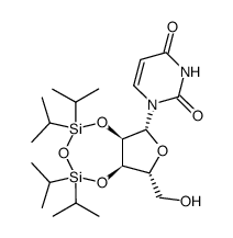 O2',O3'-(1,1,3,3-tetraisopropyl-disiloxane-1,3-diyl)-uridine Structure