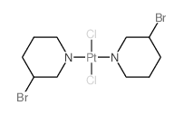 3-bromo-6H-pyridine; 3-bromo-3,4,5,6-tetrahydro-2H-pyridine; dichloroplatinum结构式