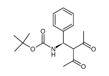 (R)-(2-acetyl-3-oxo-1-phenyl-butyl)-carbamic acid tert-butyl ester Structure