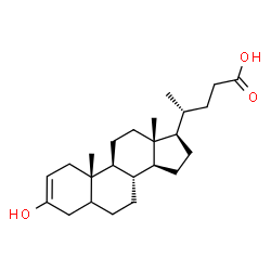 3 beta-hydroxychol-3-en-24-oic acid structure