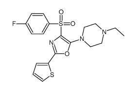 5-(4-ethylpiperazin-1-yl)-4-(4-fluorophenyl)sulfonyl-2-thiophen-2-yl-1,3-oxazole Structure