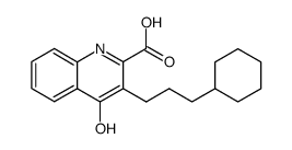 3-(3-cyclohexyl-propyl)-4-hydroxy-quinoline-2-carboxylic acid Structure