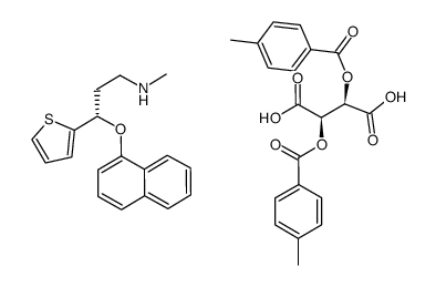 N-methyl-3-(1-naphthalenyloxy)-3-(2-thienyl)propanamine (-)-di-p-toluoyl tartarate结构式