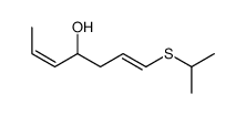 1-propan-2-ylsulfanylhepta-1,5-dien-4-ol结构式