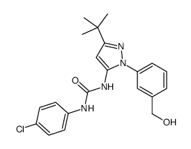 1-[5-tert-butyl-2-[3-(hydroxymethyl)phenyl]pyrazol-3-yl]-3-(4-chlorophenyl)urea Structure