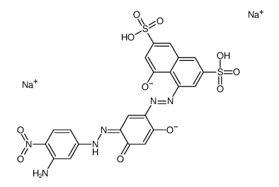 disodium 4-[[5-[(3-amino-4-nitrophenyl)azo]-2,4-dihydroxyphenyl]azo]-5-hydroxynaphthalene-2,7-disulphonate Structure