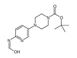 4-[6-(甲酰基氨基)-3-吡啶]-1-哌嗪羧酸 1,1-二甲基乙酯结构式