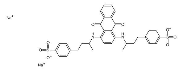 disodium 4,4'-[(9,10-dihydro-9,10-dioxo-1,4-anthrylene)bis[imino(3-methylpropane-1,3-diyl)]]bis(benzenesulphonate) picture
