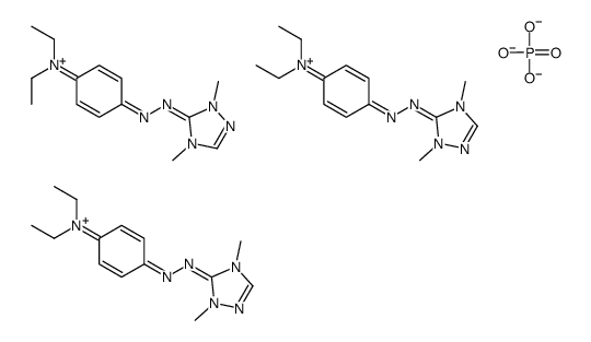 4-[(2,4-dimethyl-1,2,4-triazol-4-ium-3-yl)diazenyl]-N,N-diethylaniline,phosphate结构式