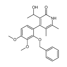4-(2-(benzyloxy)-3,4-dimethoxyphenyl)-3-(1-hydroxyethyl)-5,6-dimethylpyridin-2(1H)-one结构式