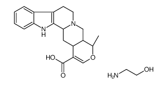 Oxayohimban-16-carboxylic acid, 16,17-didehydro-19-methyl-, (19-alpha, 20-alpha)-, compd. with 2-aminoethanol (1:1) structure