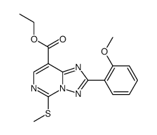 Ethyl 2-(o-Methoxyphenyl)-5-(methylthio)[1,2,4]triazolo[1,5-c]pyrimidine-8-carboxylate Structure