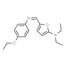 2-Furanamine,5-[[(4-ethoxyphenyl)imino]methyl]-N,N-diethyl-结构式