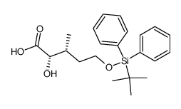 (2S,3R)-5-((tert-butyldiphenylsilyl)oxy)-2-hydroxy-3-methylpentanoic acid结构式