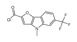 6-trifluoromethyl-4-methyl-furo[3,2-b]indole-2-carbonyl chloride结构式