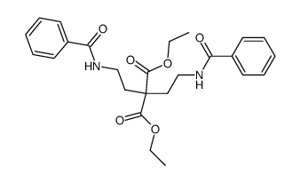 1,5-Bis(benzoylamino)-3,3-pentandicarbonsaeure-diethylester结构式