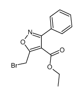 4-ISOXAZOLECARBOXYLIC ACID, 5-(BROMOMETHYL)-3-PHENYL-, ETHYL ESTER structure