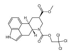 9-methyl 7-(2,2,2-trichloroethyl) (6aR,9R,10aR)-6,6a,8,9,10,10a-hexahydroindolo[4,3-fg]quinoline-7,9(4H)-dicarboxylate Structure