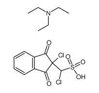Triethylammonium-[chloro-(2-chloro-1,3-dioxo-2-indanyl)-methanesulfonate]结构式