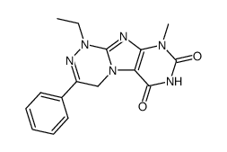 1-ethyl-9-methyl-3-phenyl-1,4-dihydro-[1,2,4]triazino[3,4-f]purine-6,8(7H,9H)-dione Structure